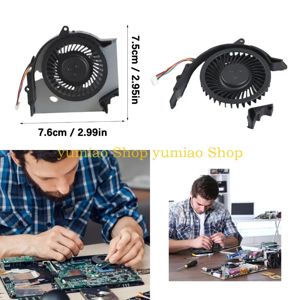 587B Replacement CPU Cooling Fan Heat Dissipation for E431 E531 Graphics Card Radiator Cooling Fan Heatsink Replacement Part