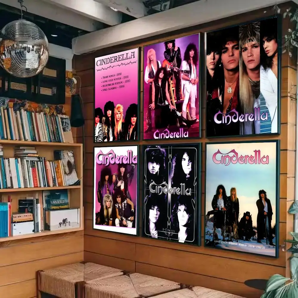Band C-Cinderellas Poster Sticky Painting Prints Wall Art Waterproof Home Living Bed Room Bar Cafe Aesthetic Decor