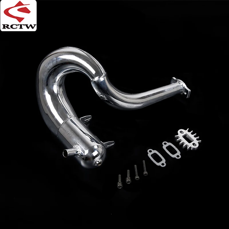 

High-Quality Metal Muffler Silent Exhaust Pipe Kit for 1/5 HPI Rc Car Rofun Km Rovan Baja 5b Ss 5t 5sc Truck Spare Upgrade Parts