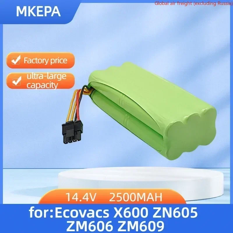 

Suitable for Ecovacs Deebot Deepoo X600 ZN605 ZN606 ZN609 Midea Redmond Studobo 14.4V 2500MAH nickel hydrogen battery