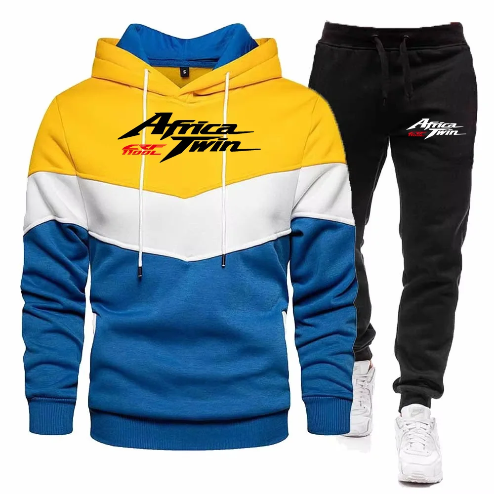 

Men's fashion sportswear two-piece set printed sportswear men's hooded sweatshirt and pants sportswear hooded sweatshirt+pants