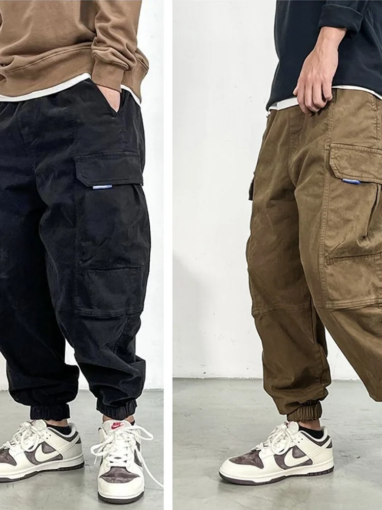 Heavyweight Cotton Work Trousers Men's Loose Casual Long Pants Thickened Wear-resistant American Classic Harlan Long Trousers