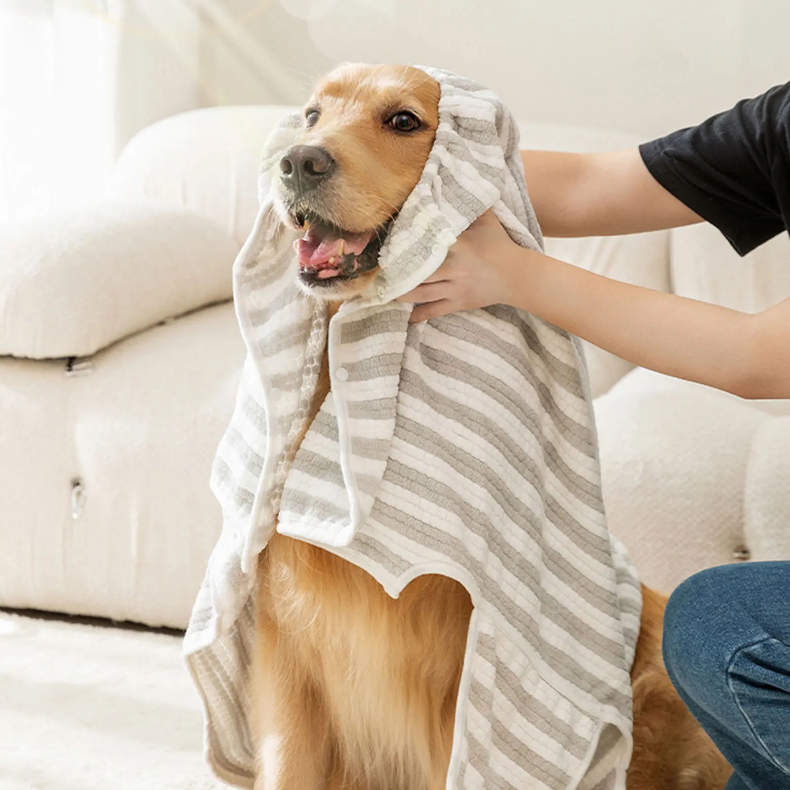 Ultra-saugfähiges Hunde badet uch super saugfähiges Hunde bademantel gewand für großen/mittleren/kleinen Hund