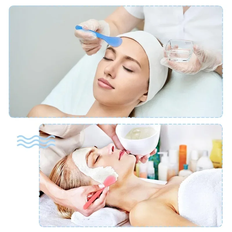 Espátula cosmética desechable, herramientas de maquillaje de plástico, cuchara, máscara, crema Facial, cuchara para bricolaje y muestreo (Color aleatorio), 10 Uds.