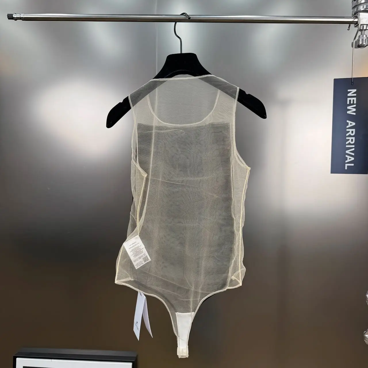 Spring and Summer 2025 New High-end Round Neck Sleeveless Yarn See-through Sexy Onesie Vest Jumpsuits for Women