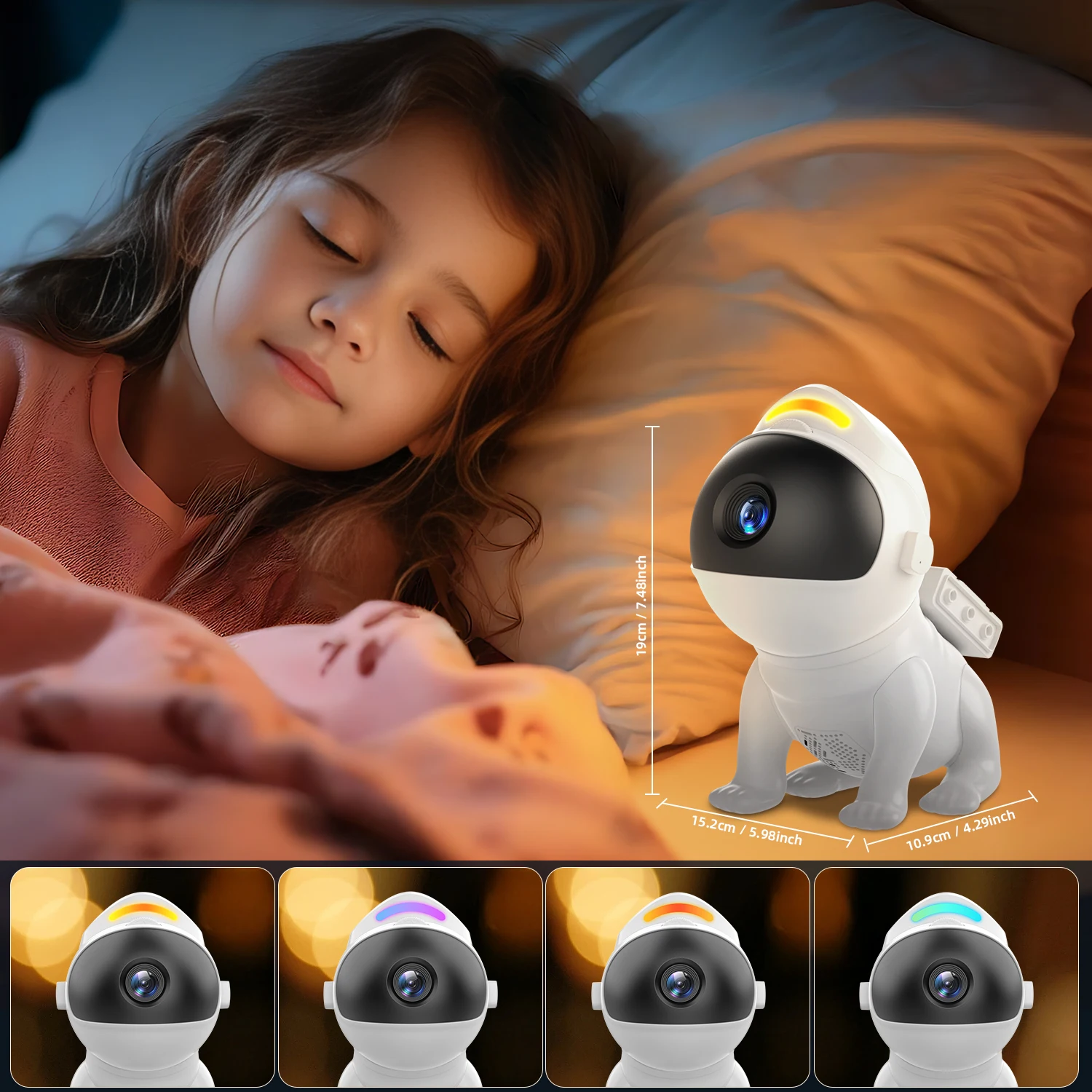 4K HD Star Projector Night Light Space Dog Galaxy Projector With Remote Control and Bluetooth Function Suitable For Room Use