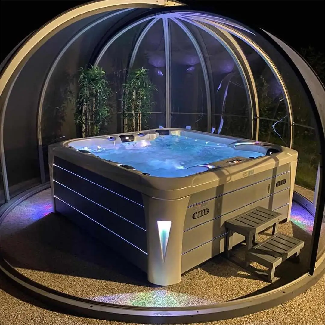 Jacuzzi de Lujo de Acrílico con 105 Jets, Moderno y Grande, para Exterior, Hidromasaje, para 1-5 Personas