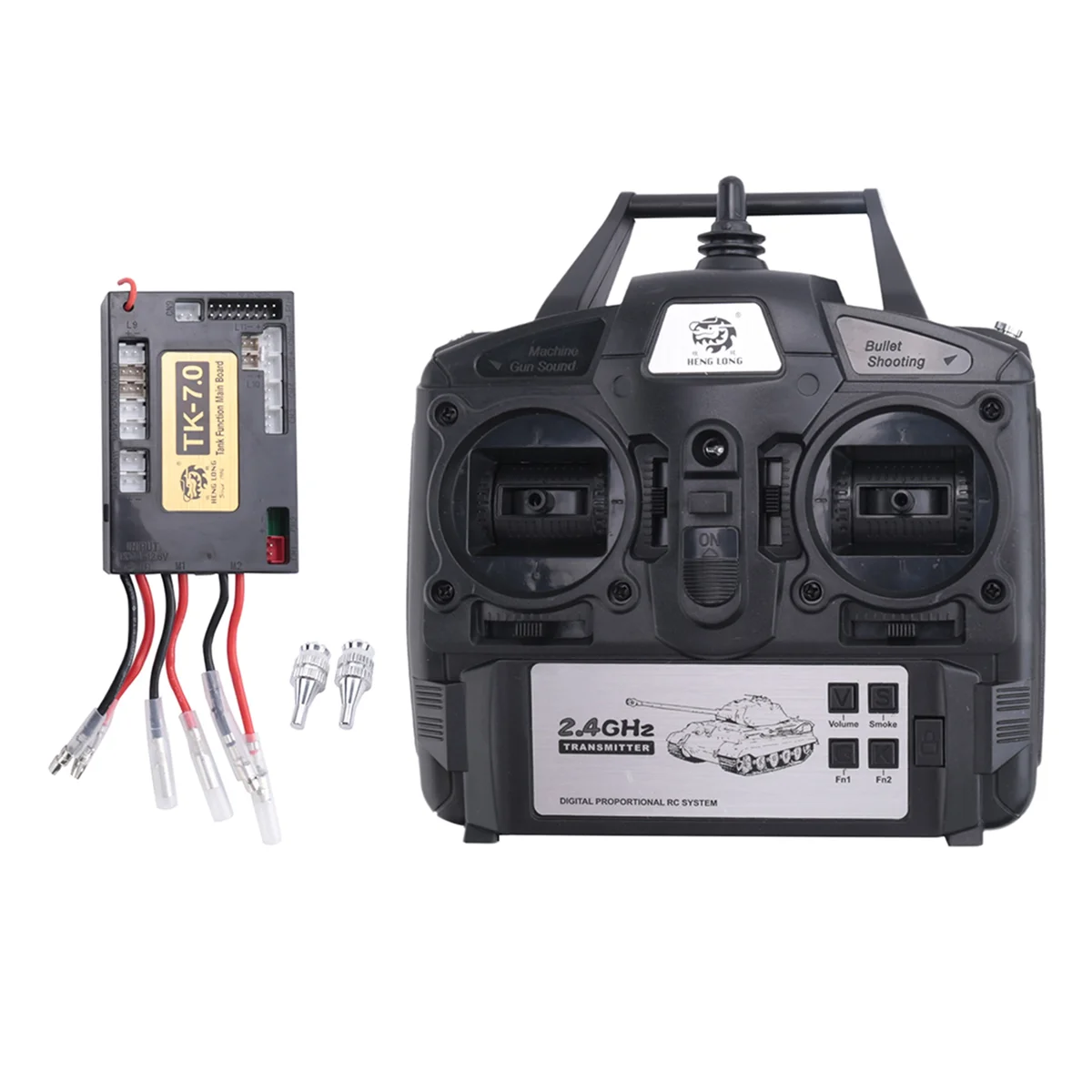 1/16 RC Car Controle Remoto 7.0 Mainboard + 2.4G Transmissor Sistema de Controle Remoto Conjunto para Heng Long RC Tank Model