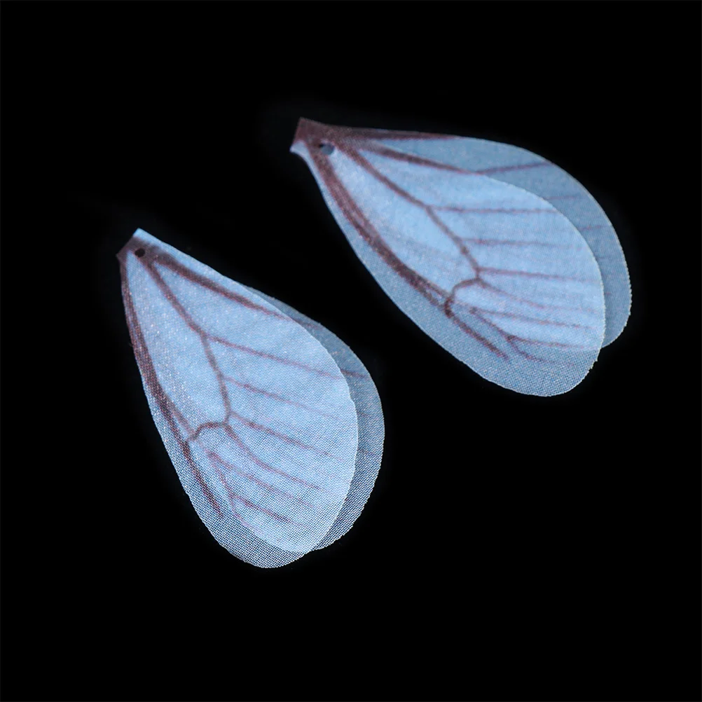 

50Pcs Fake Dragonfly Wing Decorations Versatile Wing Accessories for DIY Jewelry Crafts Beautiful Sky-Blue Earring Supplies