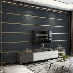 Papier peint en velours de peau de daim moderne, tissu non tissé, autocollants muraux à rayures 3D, salon, chambre à coucher, fond TV, rouleau de 9.5m