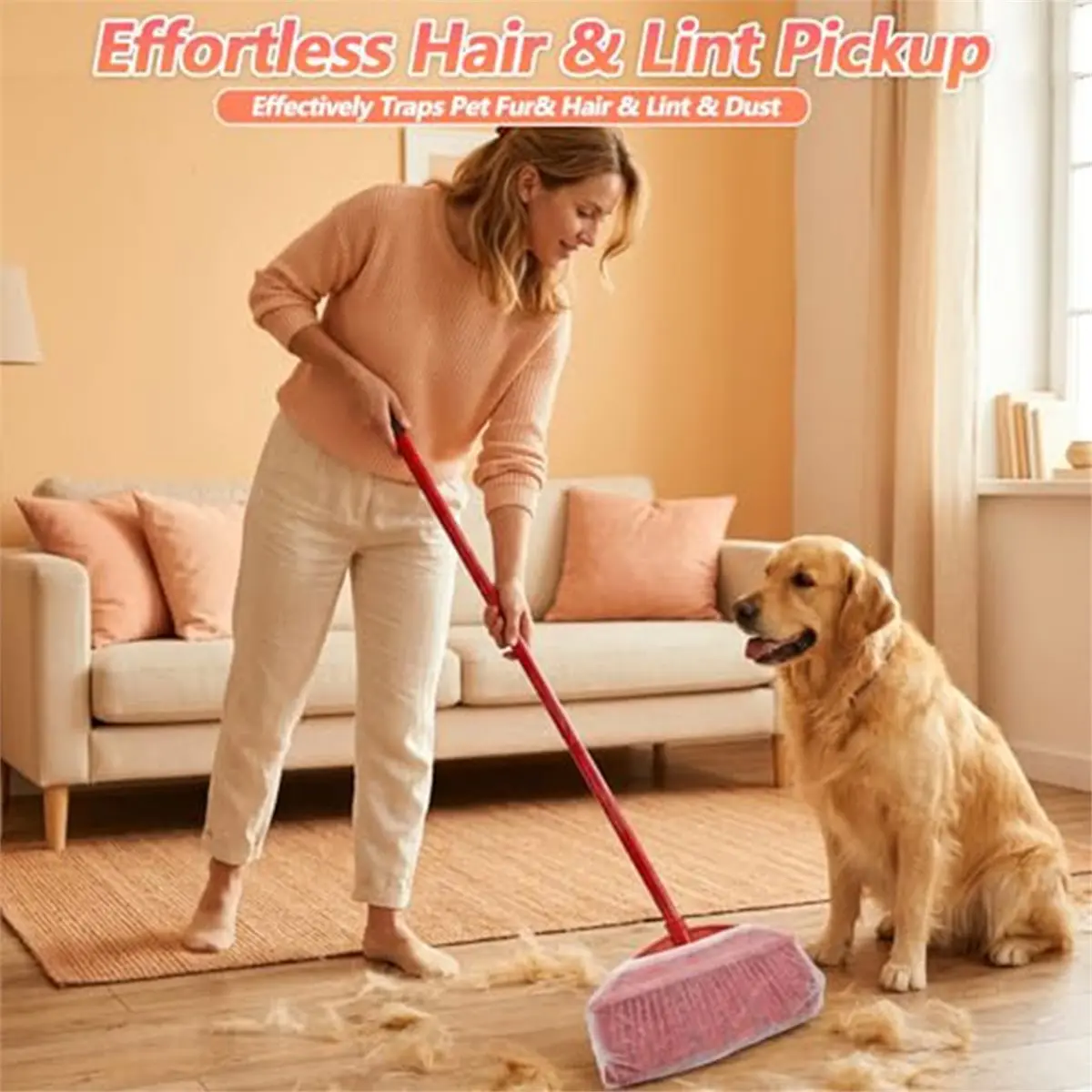100PCS Disposable Broom Covers, Disposable Broom Dusting Covers, Non-Woven Brooms Cloth Cover Caps for Pet Hair Removal