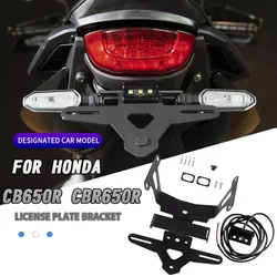 ผู้ถือแผ่นป้ายทะเบียนรถจักรยานยนต์ไฟท้ายBracket Tidy Fender EliminatorสําหรับHonda CB650R CBR650 CBR 650R 2019-2023 อุปกรณ์เสริม