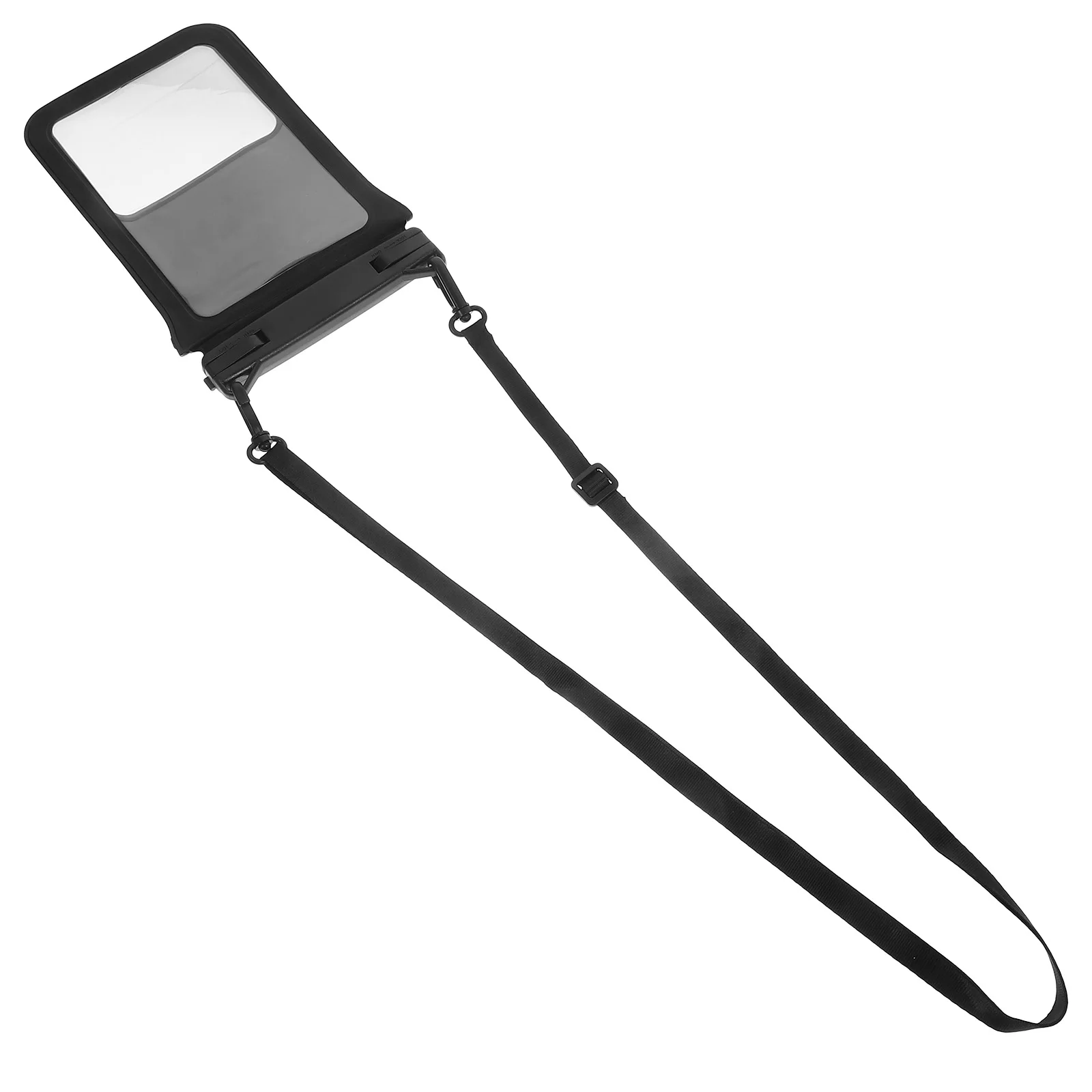 

Large Floating Waterproof Phone Pouch Black Universal Protector for Swimming Beach Outdoor Sports Thick Lanyard Rope for Diving