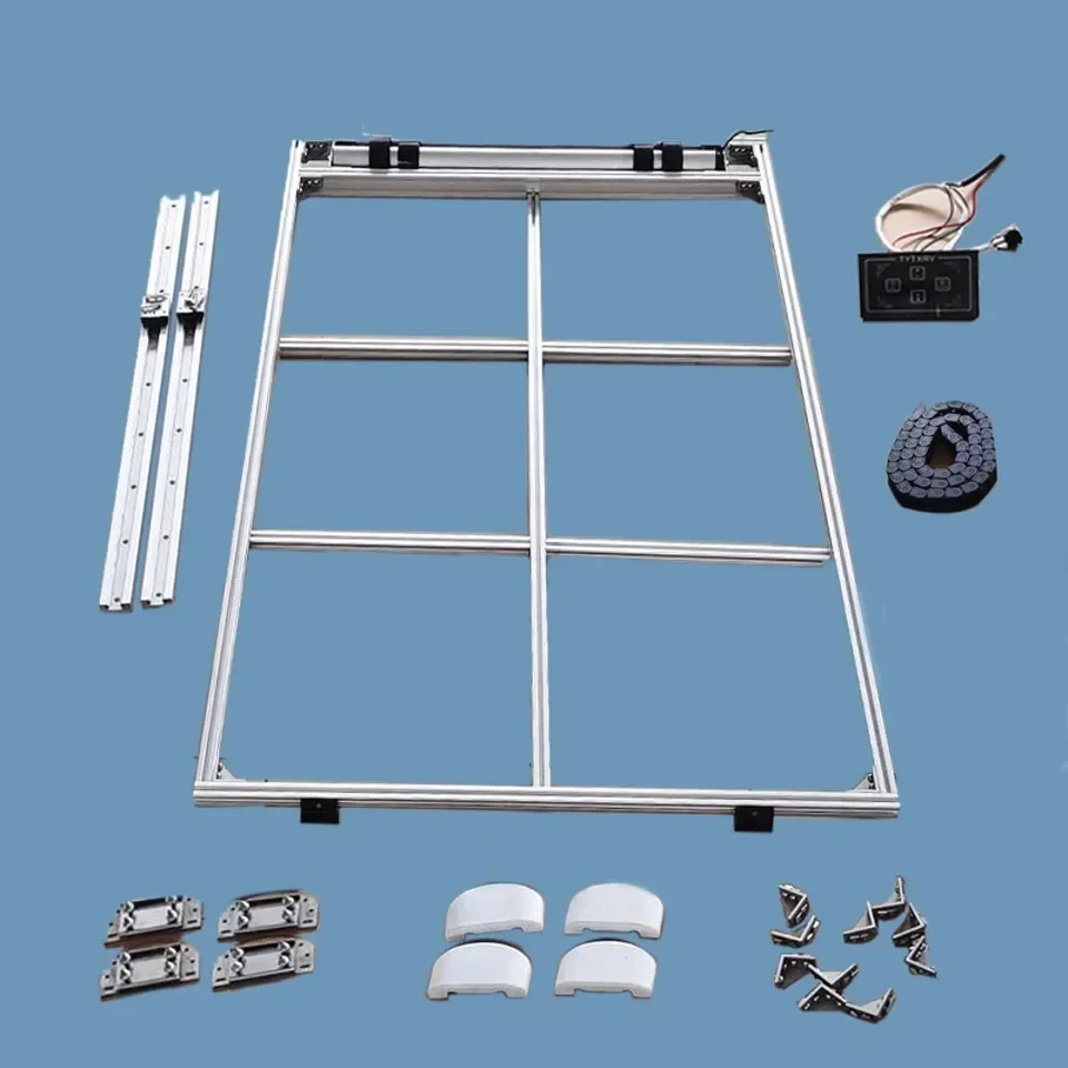 RV Caravan Electric Lift Bed Adjustable Intelligence Bed Motorhome Aluminum Profile Lifting Bed for Caravan,Camper Accessories