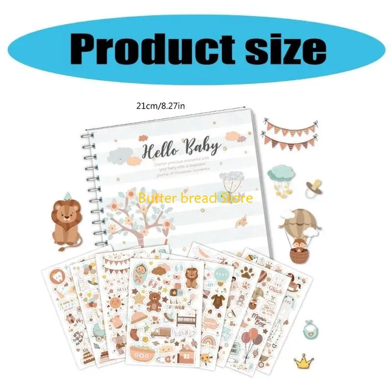 W89C Boy أو Girl First Year Baby Journal Book Book Book من الحمل إلى سن 1