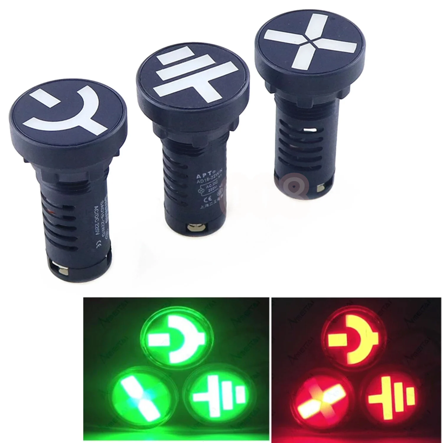 

AD16-22W/D/G/N Square High Brightness Dual-color Lamp Position Signal Indicator