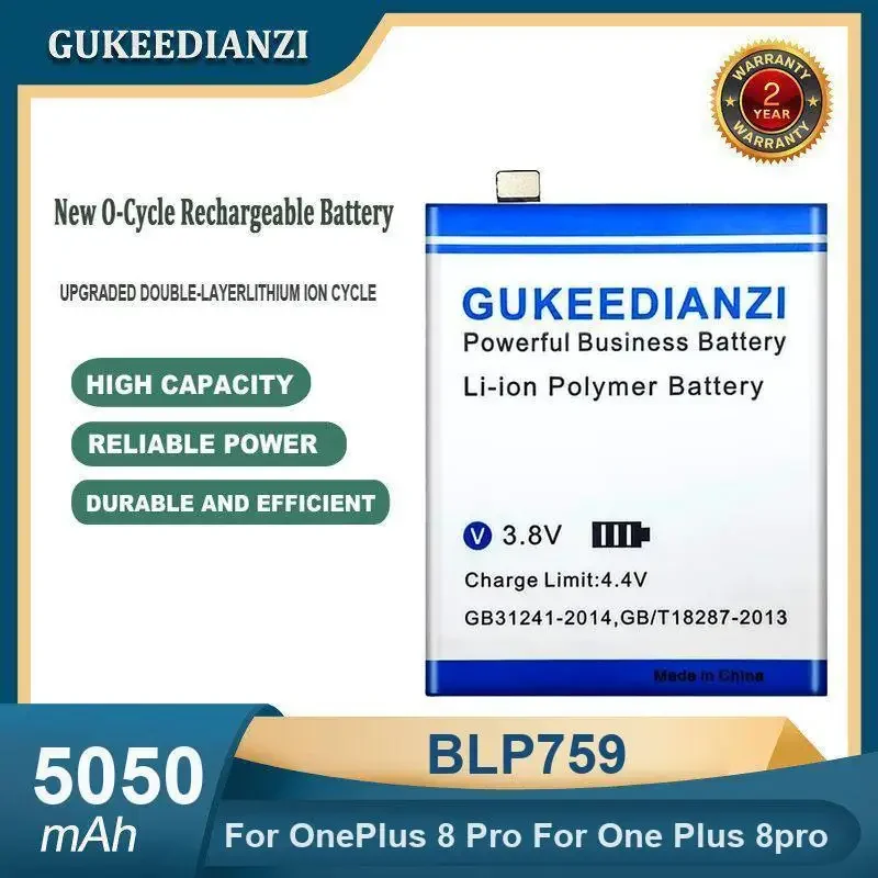 

Аккумулятор дляOnePlus 8 Pro 1 + 8 A8000 8T BLP801 BLP759 BLP761 BLP801 высокой емкости