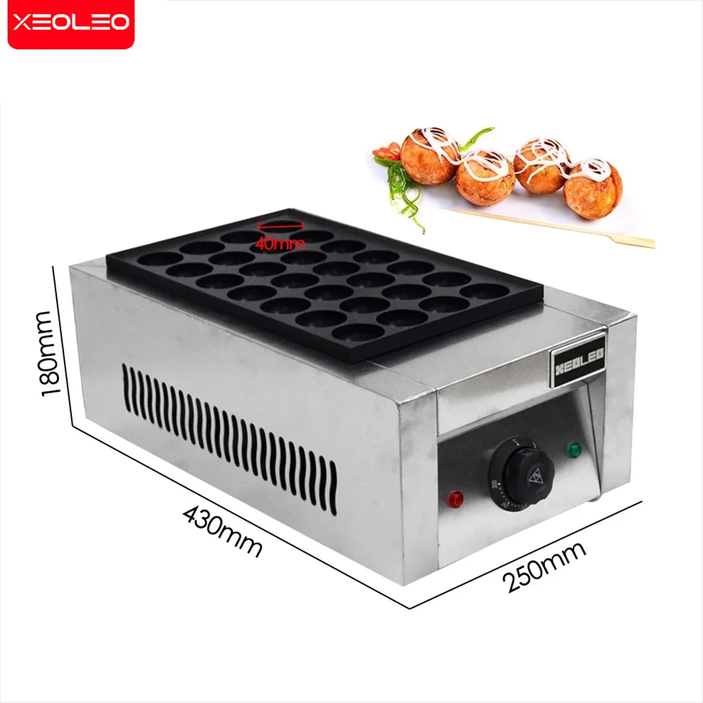 XEOLEO Takoyaki Maker 2000W Double Plates Octopus Balls Grill Machine Non-stick Pan Electric Takoyaki Waffle Maker