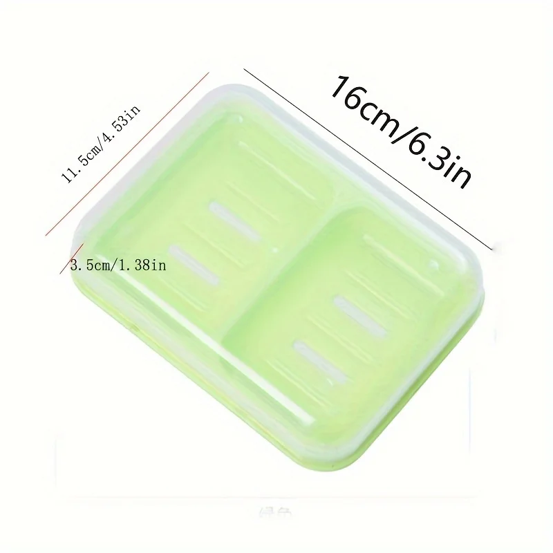 1 portasapone con scarico a doppio scomparto-questo portasapone in plastica con coperchio mantiene il sapone pulito e organizzato