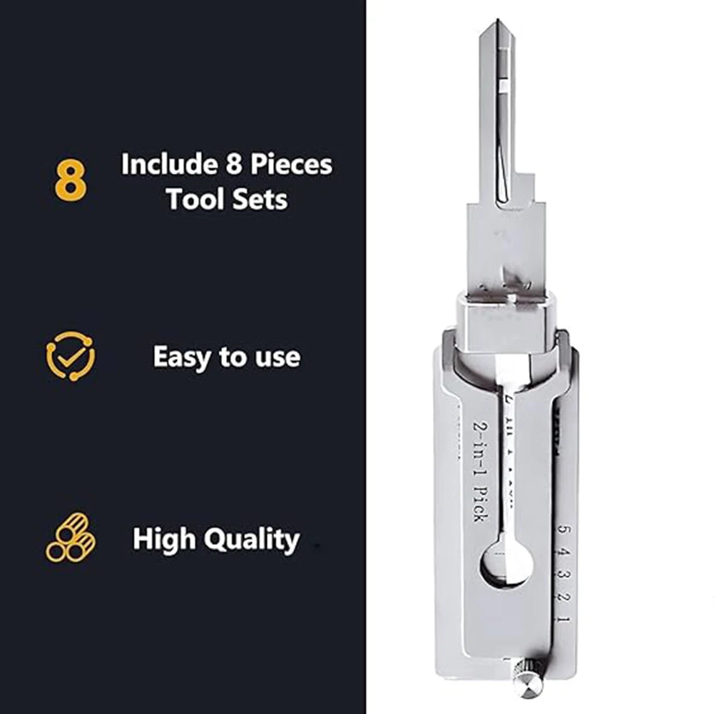 SS001 Sleuteldecoder Haakgereedschap Pickup Handgereedschap Roestvrij staal Precisiegereedschap O-ring Pickup Kit Onderhoud Reparatieset ﻿