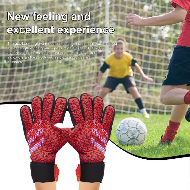 Soccer Goalie Gloves Non-Slip Wear-Resistant Professional Keeper Gloves Adults Breathable Flexible Soccer Gear Fit Your Palm Eas