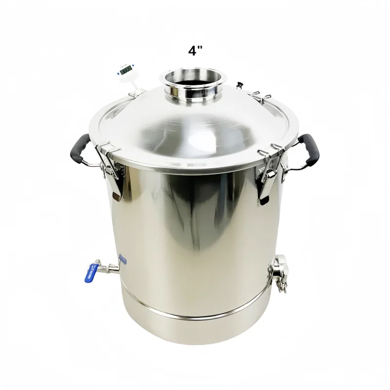 New 36L (9.5GAL) Tank For Distillation Boiler Homebrew Tank, Moonshine Stainless Steel 304