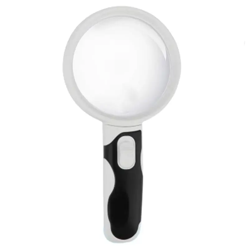 Ninth World 5X 10X Optical Handheld Backlit Magnifier,LED Light, 80Mm For Reading