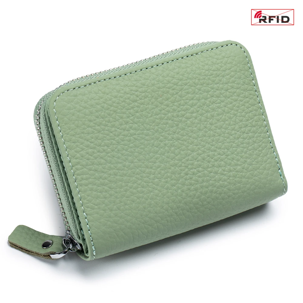 جلد طبيعي محافظ عملية للنساء ، منظم عصري ، حامل بطاقة الائتمان ، محفظة النقود المعدنية الإناث ، حقيبة المال ، ذات جودة عالية #2