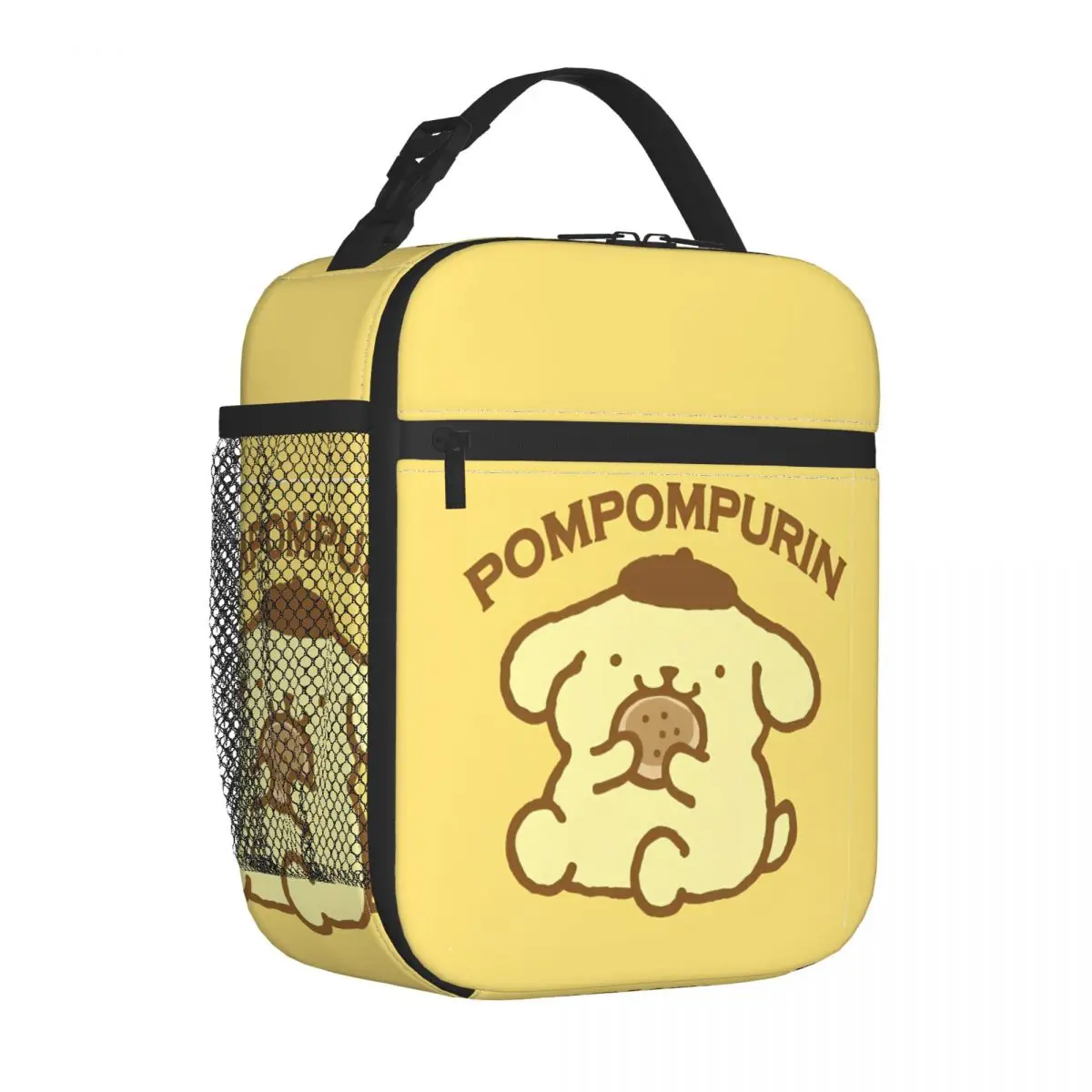 Pom Pom Purin Enjoy Dessert Insulated Lunch Bag Leakproof Meal Container Cooler Bag Tote Lunch Box School Picnic Bento Pouch