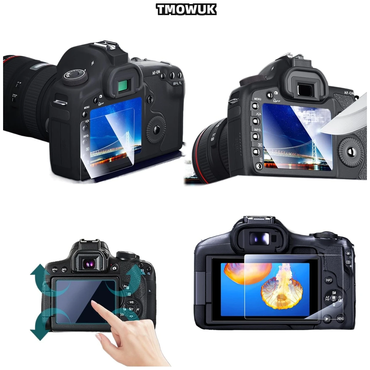 

For Canon R10 Anti-Scratch LCD Protective Film Tempered Glass 9H Hardness HD Clear Screen Film.