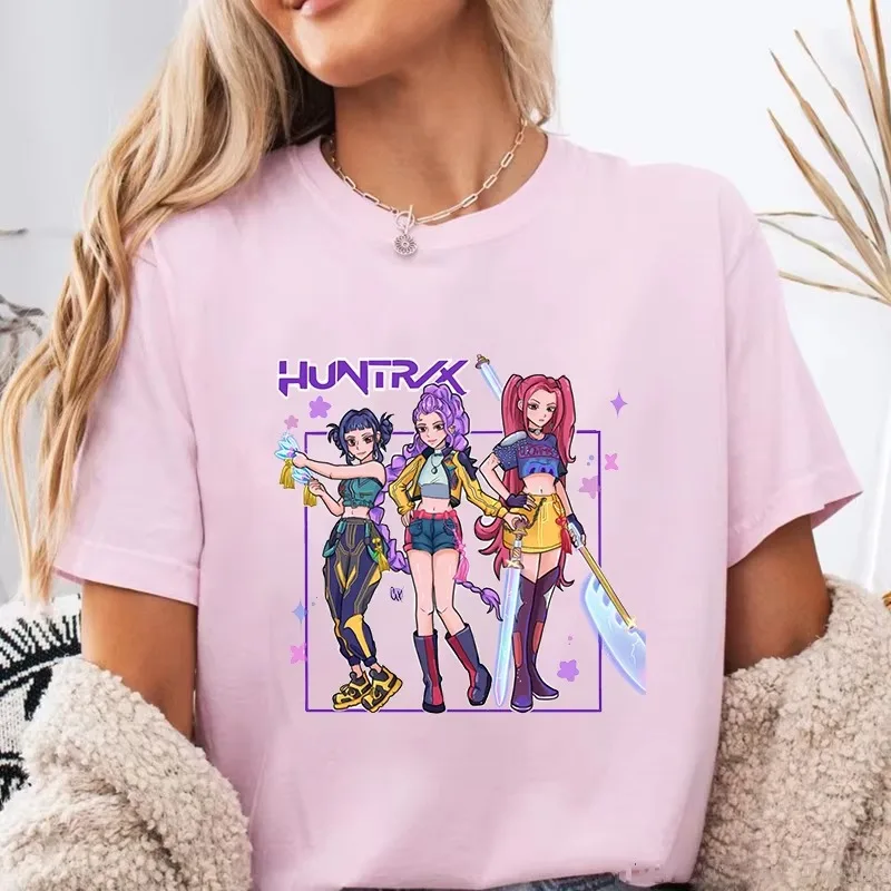 2025 شعبية أنيمي KPop شيطان الصيادين ثلاثية الأبعاد مطبوعة عادية لطيف ، موضة فضفاضة ، مريحة ، تنفس ، التجفيف السريع تي شيرت #1