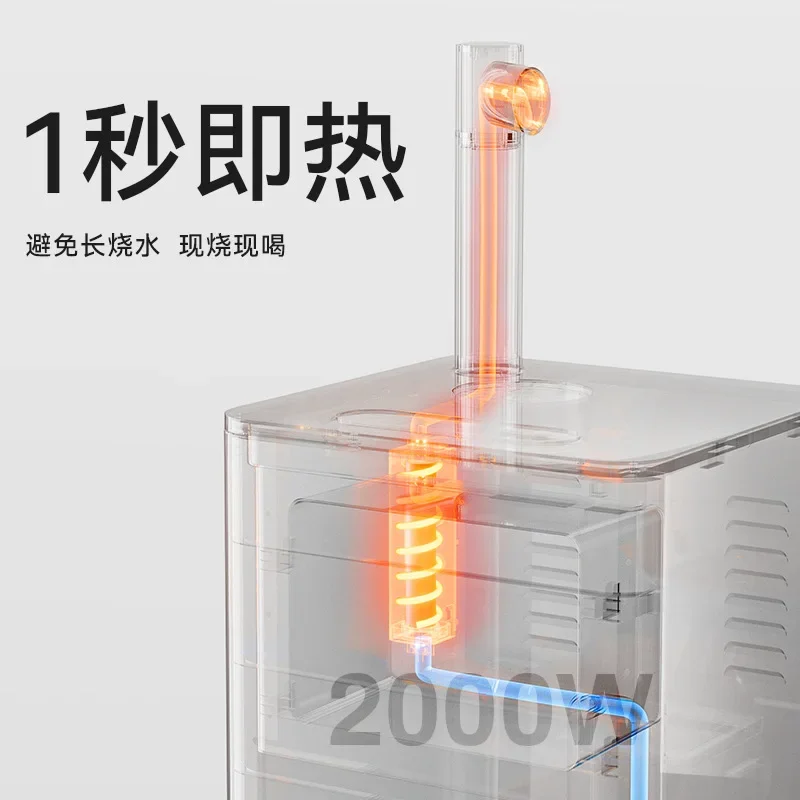 즉석 온수 차 바, 즉석 온수 및 냉수 디스펜서, 화이트 통합 캐비닛 가정용 자동 급수 시스템