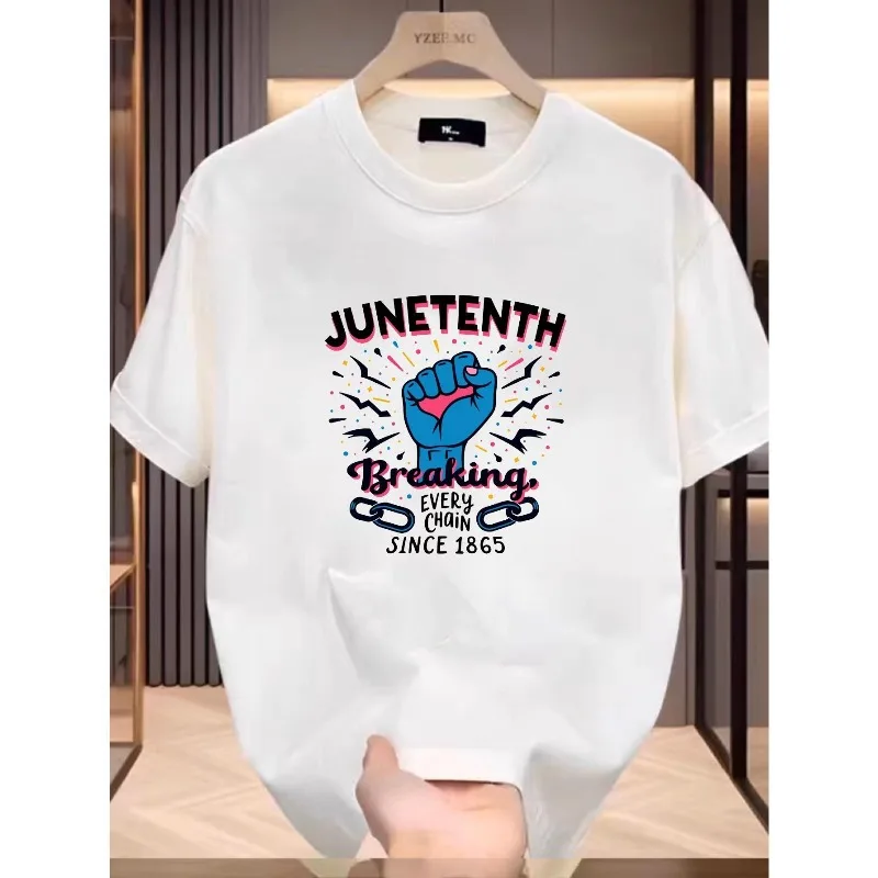 

Juneteenth Shirt Breaking Every Chain Since 1865 African American Freedom Day Black History Graphic Tee for Men Women