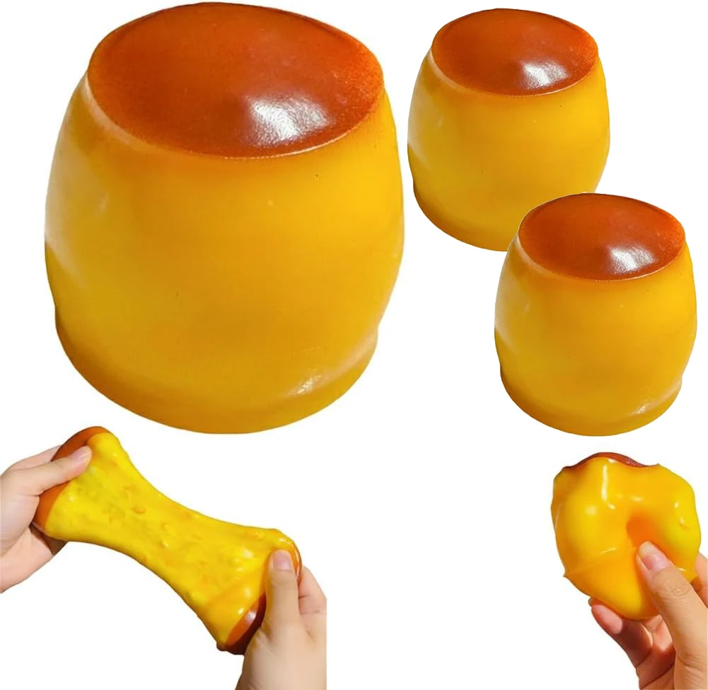 bola-antiestresse-moldavel-crocante-de-pudim-e-caramelo-fidget-realista-artesanal-para-asmr-presente-para-adultos