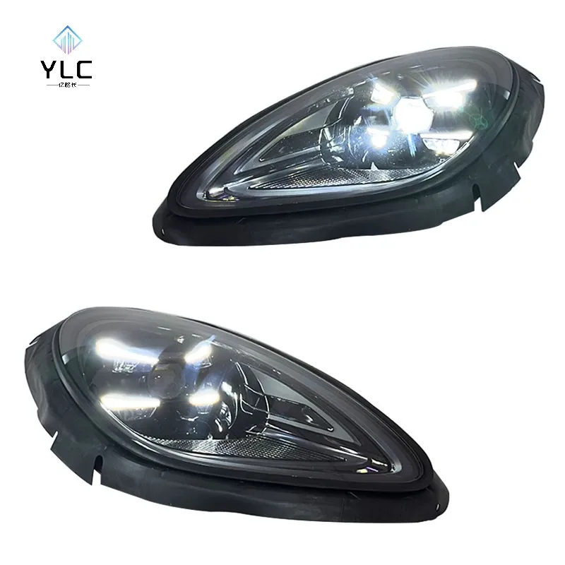 YLC Auto Car Accessories LED Headlights for Porsche Macan 2014-2022 Upgrade Matrix Style LED 95B 95B.1 95B.2 Front Light