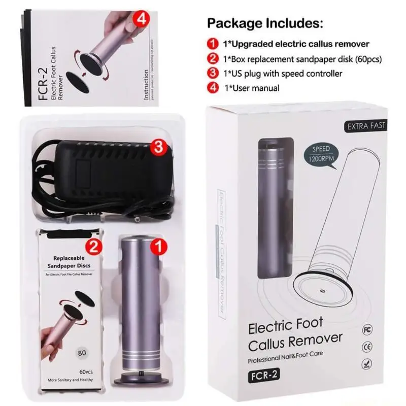 D0AB 60 Pieces Replacement Grinding for Head for Electric Foot Callus Remover Grinding Heads for Cracked Hard Skin