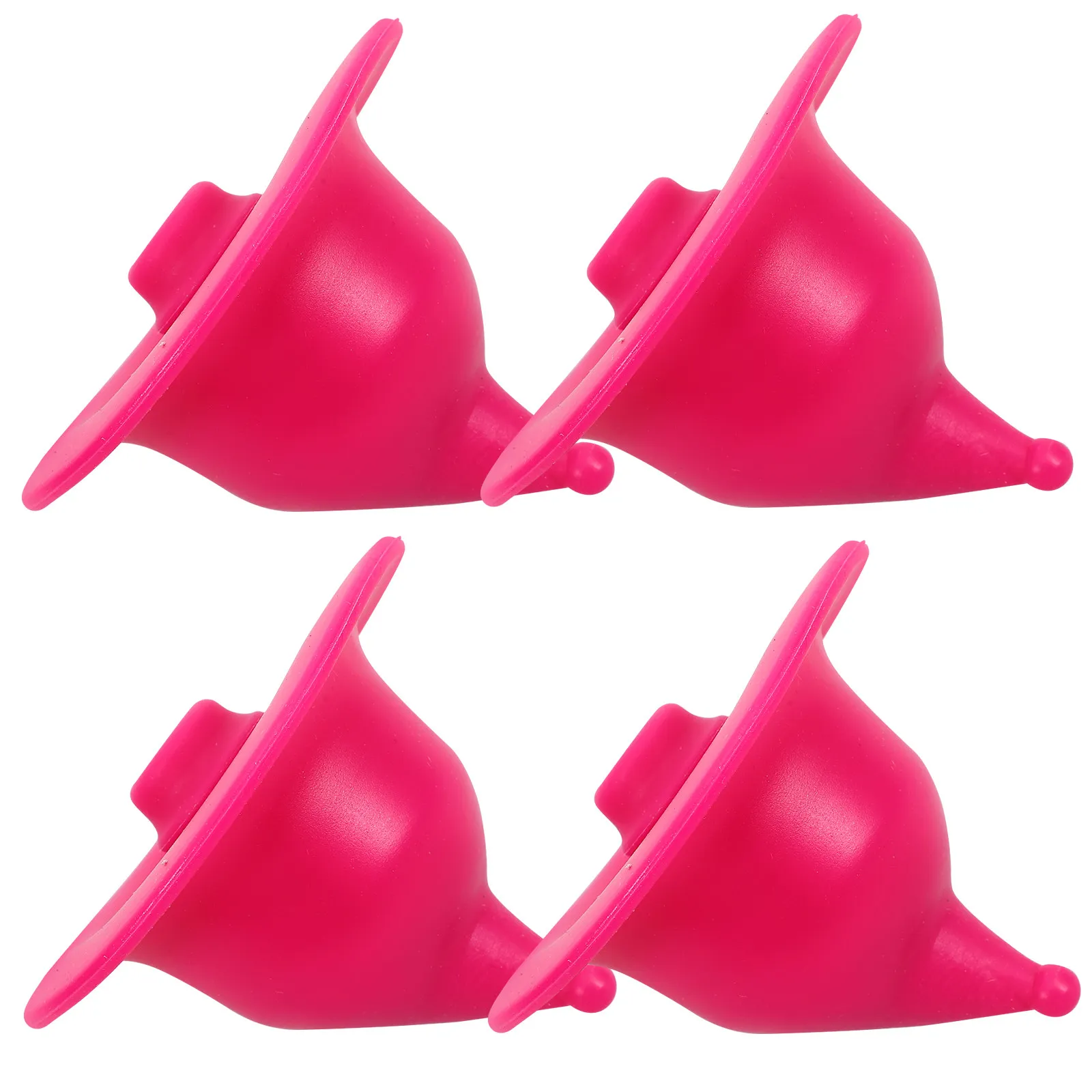 4Pcs Silicone Wine Bottle Stopper Wizard Hat Reusable Bottle Plug Decorative Seal Preserve Wine Flavor Airtight Leak Proof