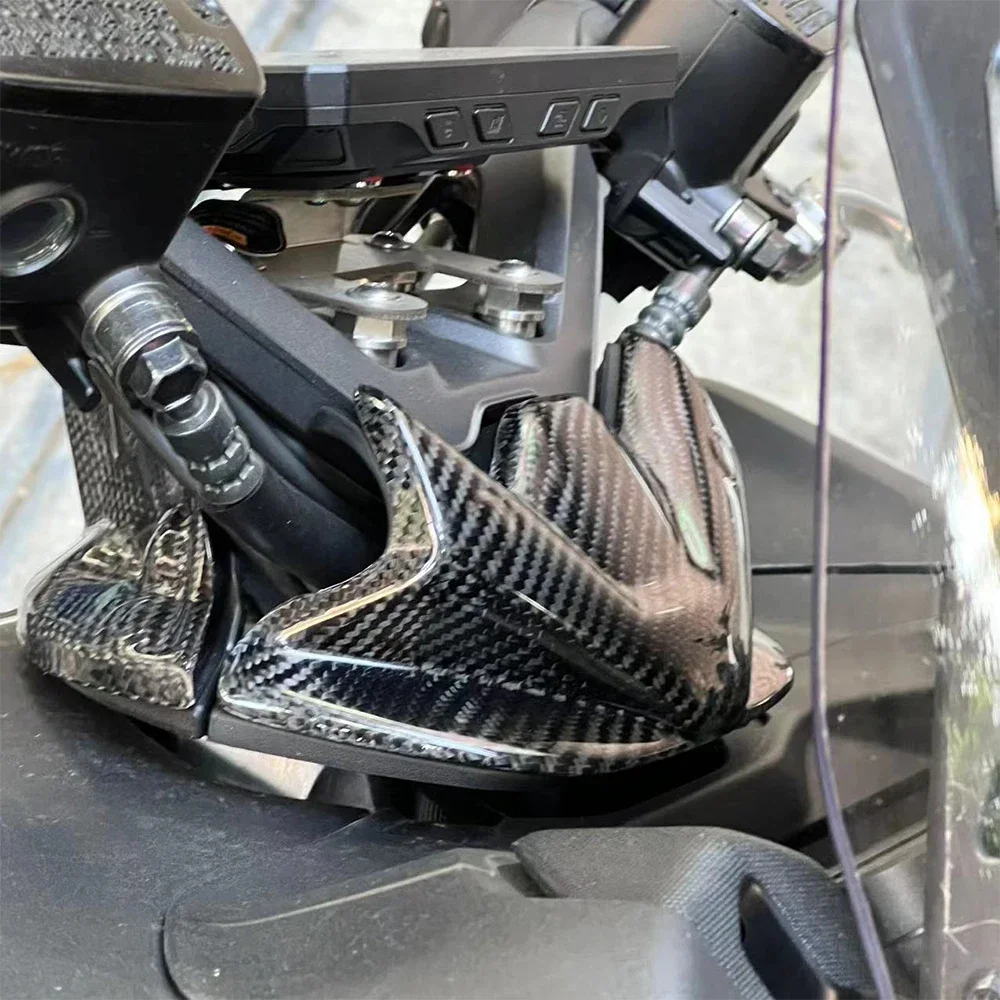 For Yamaha Tmax 560 2023 2024 2025 Carbon fiber 100% handle rod lower decorative cover Tmax 560 2023- 2025Accessories