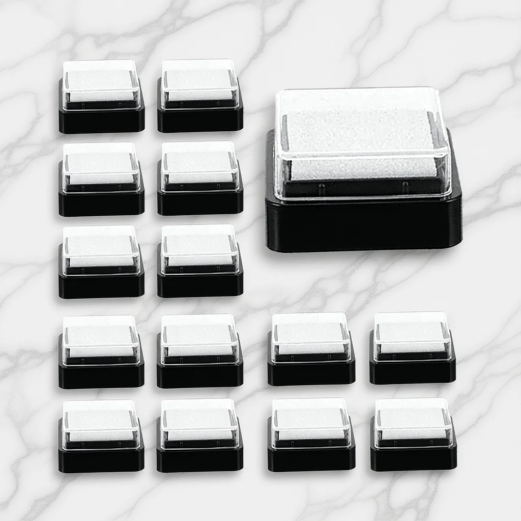 20pcs Blank Ink Pads Diy Color Painting Crafts Stamp Reusable Multi-Function Inkpad For Scrapbooking Fingerprint Art Durable