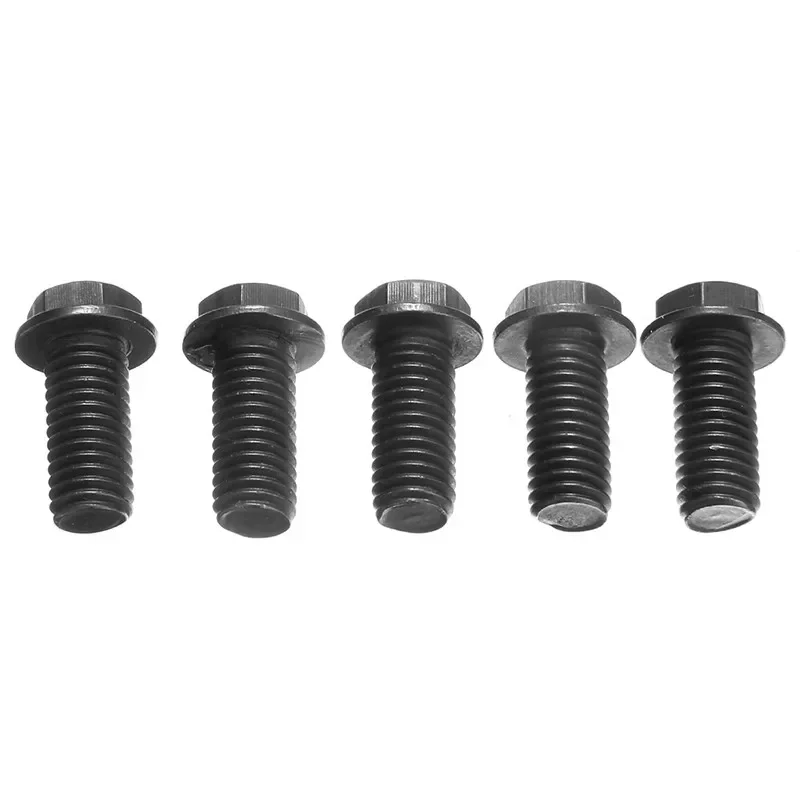 5pcs/set Metal Saw Blade Screw M8x18mm Carbon Steel Left Hand Thread Hex Flange For Cutting Machine Tool Parts