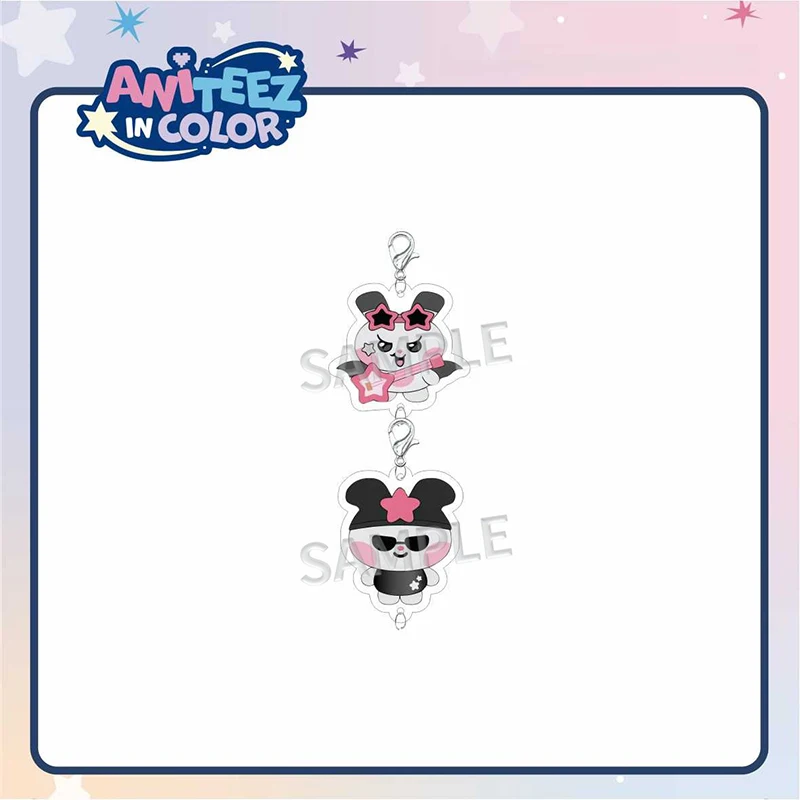 KPOP Idol ANITEEZ IN COLOR Merch Keychain for Women Men Album Kawaii Fashion Acrylic Key Ring Gifts Car Bag Charm Accessories