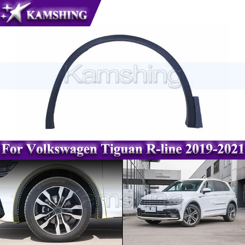 

1piece Front or Rear Bumper Wheel Eyebrow For Volkswagen Tiguan R-line 2019-2021 Wheel Eyebrow Trim Anti-collision Strip