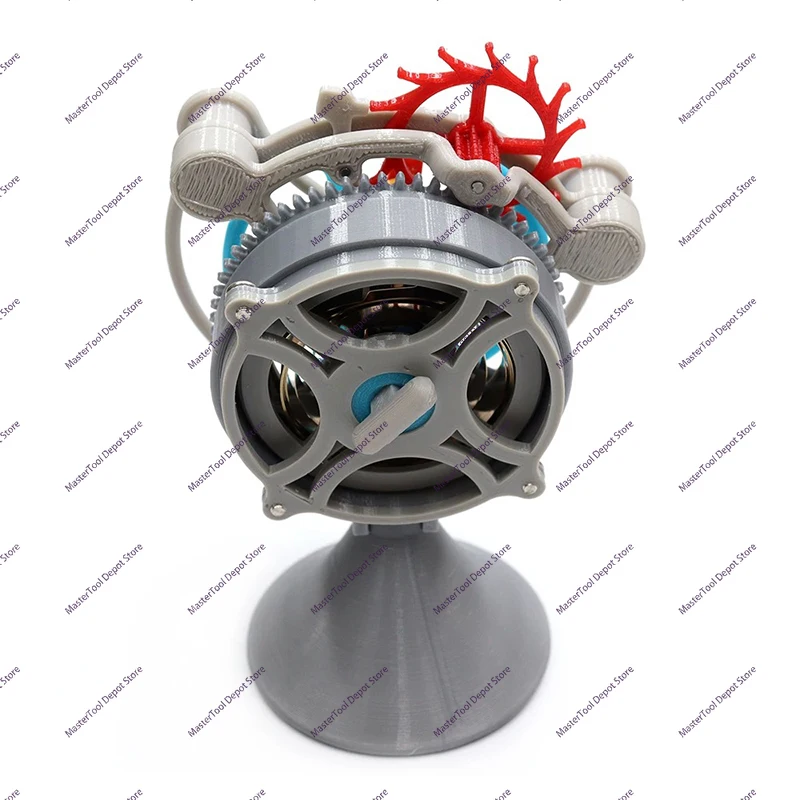 3D Printed Tourbillon Gear Transmission Mechanical Model Power Unit Rotating Escapement Structure Decompression Toy Gift