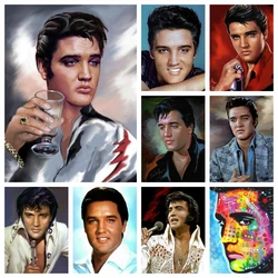 Diamond Painting Kits New 2024 Embroidery Mosaic Cross Stitch American Singer Elvis Presley Picture Home Decor Children's Gift