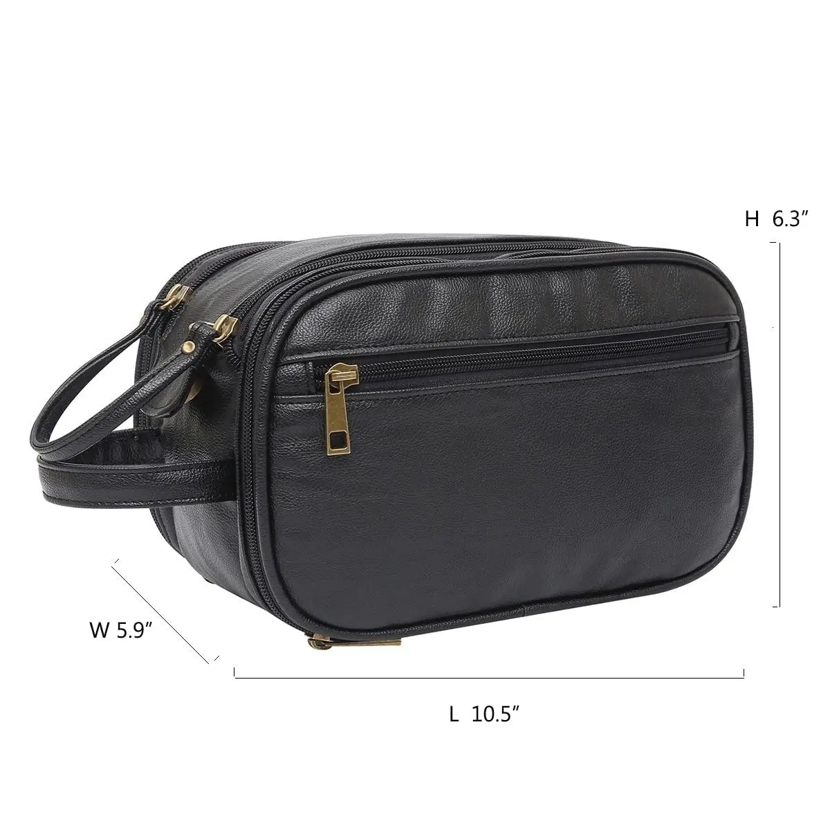 Toiletry Bag for Men Large Travel Shaving Dopp Kit Water-resistant Bathroom Toiletries Organizer PU Leather Cosmetic Bags