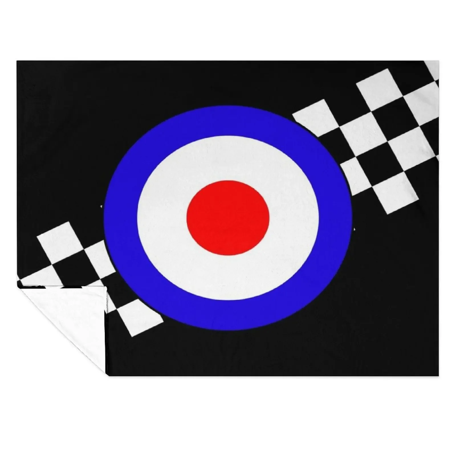 

Mod or Ska Two Tone Checks and Target Throw Blanket Personalized Gift Sofas for sofa Soft Plaid Blankets