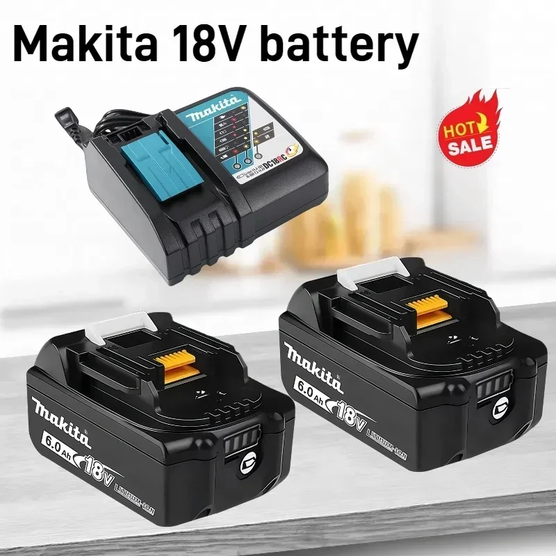 

★Makita 100% Original 18V 6.0Ah 6000mah Makita Battery BL1830B BL1850B BL1850 BL1840 BL1860 BL1815, DC18RC fast charging☑