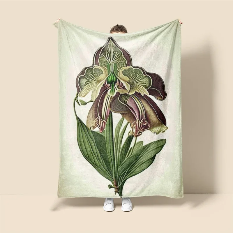 Abstract Home decoration plush Throw Sofa blanket Anime animals Bedspread plant bed fluffy soft blankets decor Plaid Modern image 3
