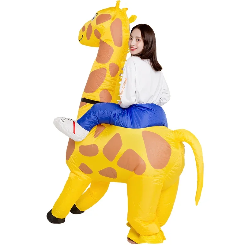 Halloween funny funny cartoon costume walking animal mount parent-child giraffe inflatable clothes pants props