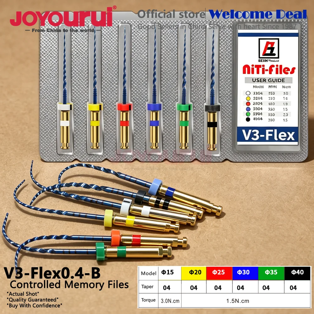 Dental 04 06 Taper 10#12# 13# 16# 6Pcs/Box Root Canal Treatment Rotary Heat Activated Golden Files Dentist Tool Endodontic Files